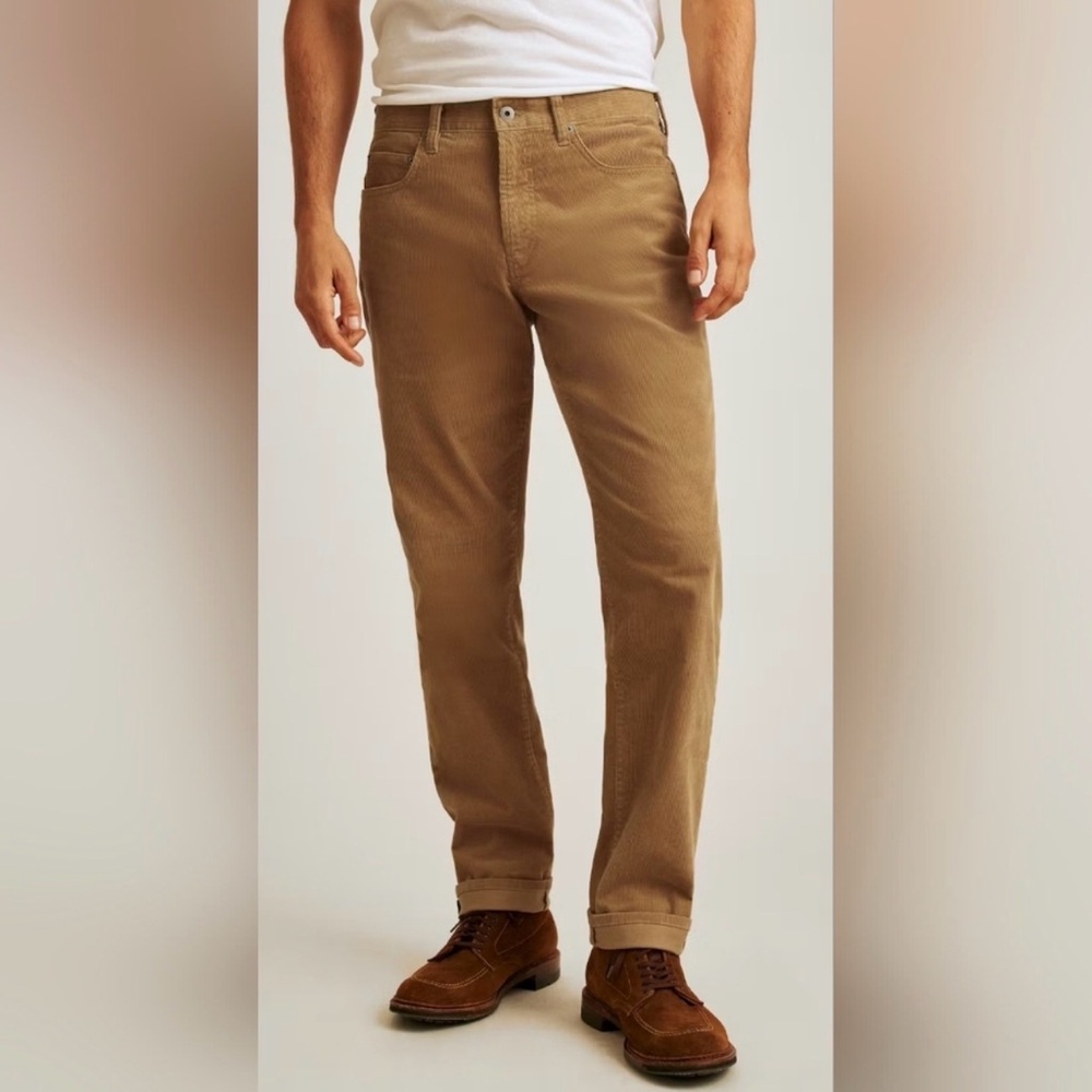 Bonobos Men’s Straight Fit 5-Pocket Corduroy Pants‎ Tan 33x32 Stretch Cotton